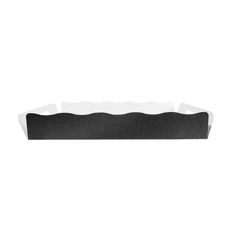 PLATEAUX + COUVERCLE THEPACK  40,5x30,5x6 CM NOIR CARTON MICROCANAL (150 UNITÉ)