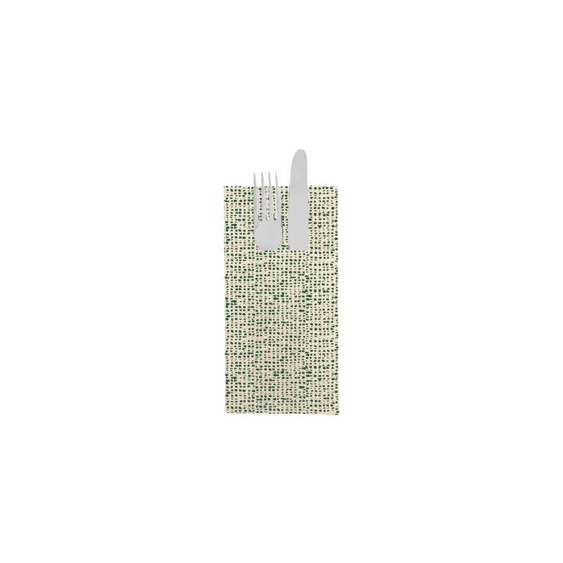 SERVIETTES KANGOUROU ECOLABEL DOUBLE POINT 'DAKAR' 19 G/M2 39x40 CM NATUREL OUATE RECYCLÉE (1400 UNITÉ)