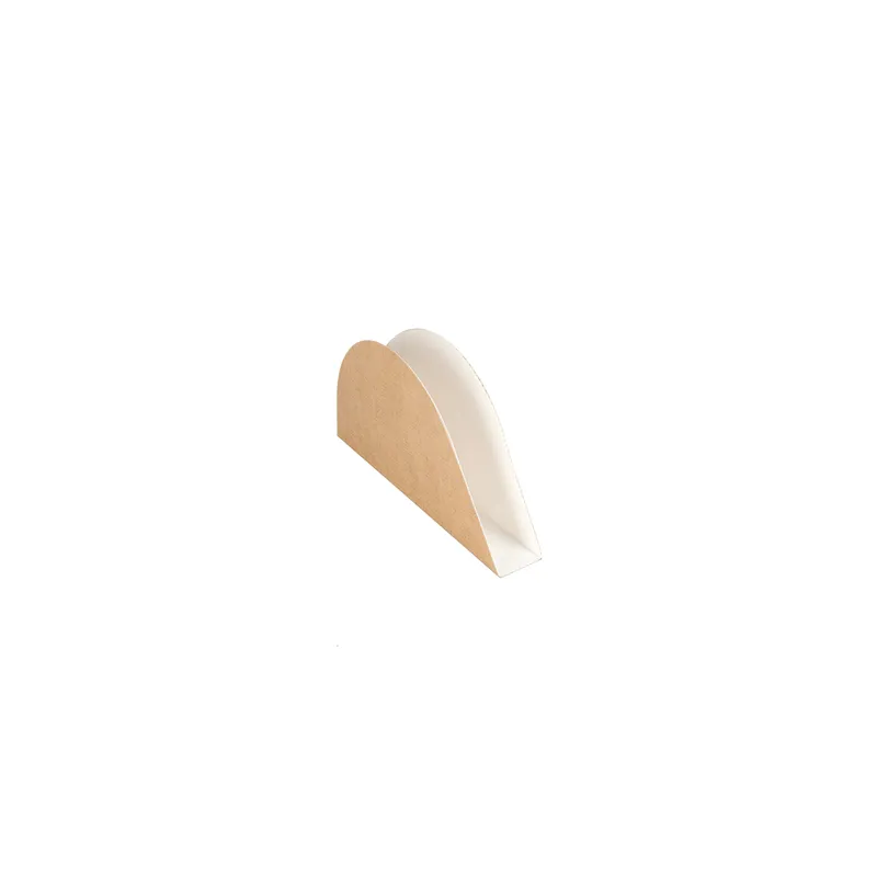 RÉCIPIENTS POUR TACOS THEPACK  15x2x7 CM NATUREL CARTON NANO-MICRO (1200 UNITÉ)