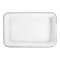PLATEAUX RECTANGULAIRES ENAMELWARE 23x15x2,5 CM BLANC ACIER ÉMAILLÉ (6 UNITÉ) PLATEAUX RECTANGULAIRES