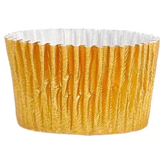 CAPSULES PETIT FOURS   Ø 2,4x1,7 CM DORE ALUMINIUM (1000 UNITÉ)