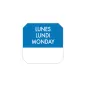 1000 U. ÉTIQUETTES ADHESIVES LUNDI 2,5x2,5 CM BLEU ADHESIF (1 UNITÉ) 1000 U. ÉTIQUETTES ADHESIVES LUNDI