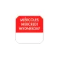 1000 U. ÉTIQUETTES ADHESIVES MERCREDI
