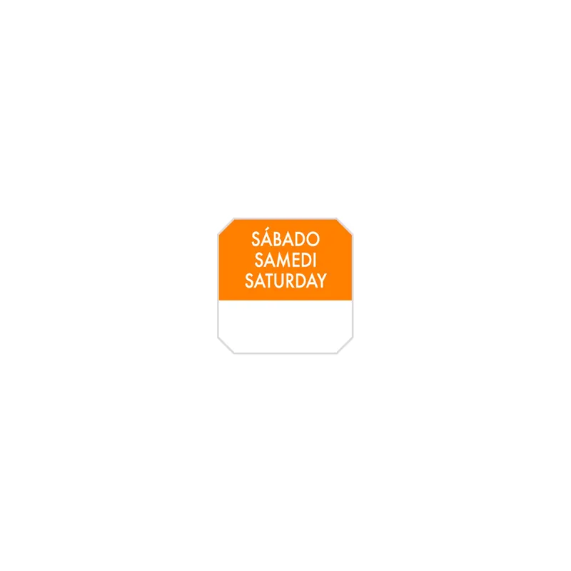 1000 U. ÉTIQUETTES ADHESIVES SAMEDI   2,5x2,5 CM ORANGE ADHESIF (1 UNITÉ)