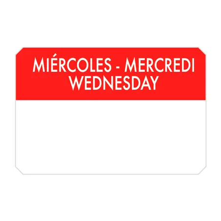 500 U. ÉTIQUETTES ADHESIVES MERCREDI