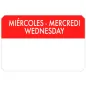 500 U. ÉTIQUETTES ADHESIVES MERCREDI 7,5x5 CM ROUGE ADHESIF (1 UNITÉ) 500 U. ÉTIQUETTES ADHESIVES MERCREDI