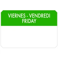 500 U. ÉTIQUETTES ADHESIVES VENDREDI