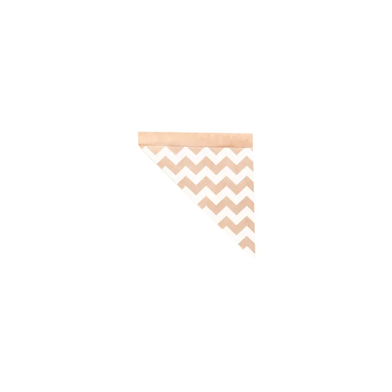 SACHETS EN POINTE 'ZIG-ZAG' 100 G 70 G/M2 24x17 CM MARRON PARCH.INGRAISSABLE (2000 UNITÉ)
