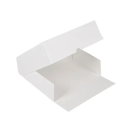 BOÎTES PÂTISSERIES AVEC FENÊTRE THEPACK  23x23x7,5 CM BLANC CARTON NANO-MICRO + OPP (200 UNITÉ)