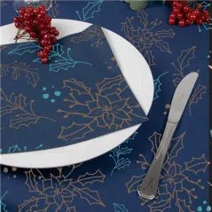 SERVIETTES 55 G/M2 40x40 CM BLEU AIRLAID (700 UNITÉ)