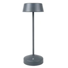LAMPE LED SANS FIL + VARIATEUR  4000 mAH Ø 11x32 CM GRIS METAL (1 UNITÉ)