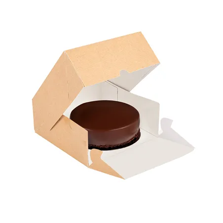 BOÎTES PATISSERIES SANS FENÊTRE THEPACK  17x14x11,5 CM NATUREL CARTON NANO-MICRO (200 UNITÉ)