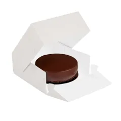 BOÎTES PATISSERIES SANS FENÊTRE THEPACK  17x14x11,5 CM BLANC CARTON NANO-MICRO (200 UNITÉ)