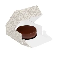 BOÎTES PATISSERIES SANS FENÊTRE THEPACK 'DECO'  17x14x11,5 CM BLANC CARTON NANO-MICRO (200 UNITÉ)