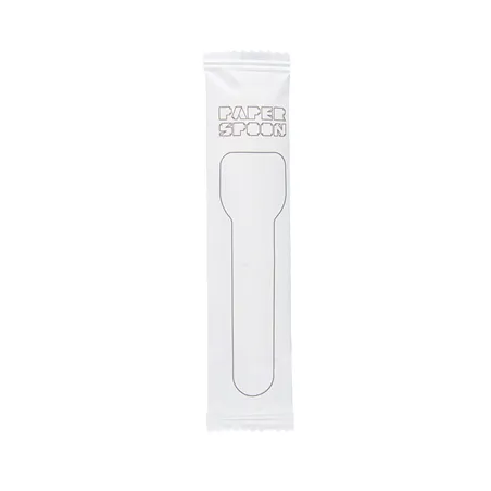 CUILLÈRES À GLACES EN SACHET PAPER CUTLERY  960 G/M2 9,5 CM BLANC PAPIER (500 UNITÉ)