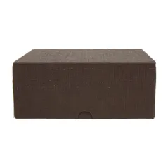 BOÎTES PATISSERIES SANS FENÊTRE THEPACK  18x18x7,5 CM CHOCOLAT CARTON NANO-MICRO (200 UNITÉ)