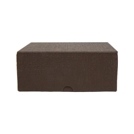 BOÎTES PATISSERIES SANS FENÊTRE THEPACK  18x18x7,5 CM CHOCOLAT CARTON NANO-MICRO (200 UNITÉ)