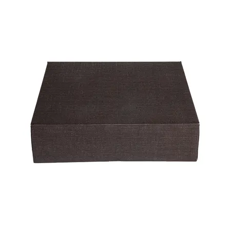 BOÎTES PATISSERIES SANS FENÊTRE THEPACK  30x30x8 CM CHOCOLAT CARTON NANO-MICRO (100 UNITÉ)