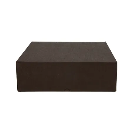 BOÎTES PATISSERIES SANS FENÊTRE THEPACK  32x32x10 CM CHOCOLAT CARTON NANO-MICRO (100 UNITÉ)