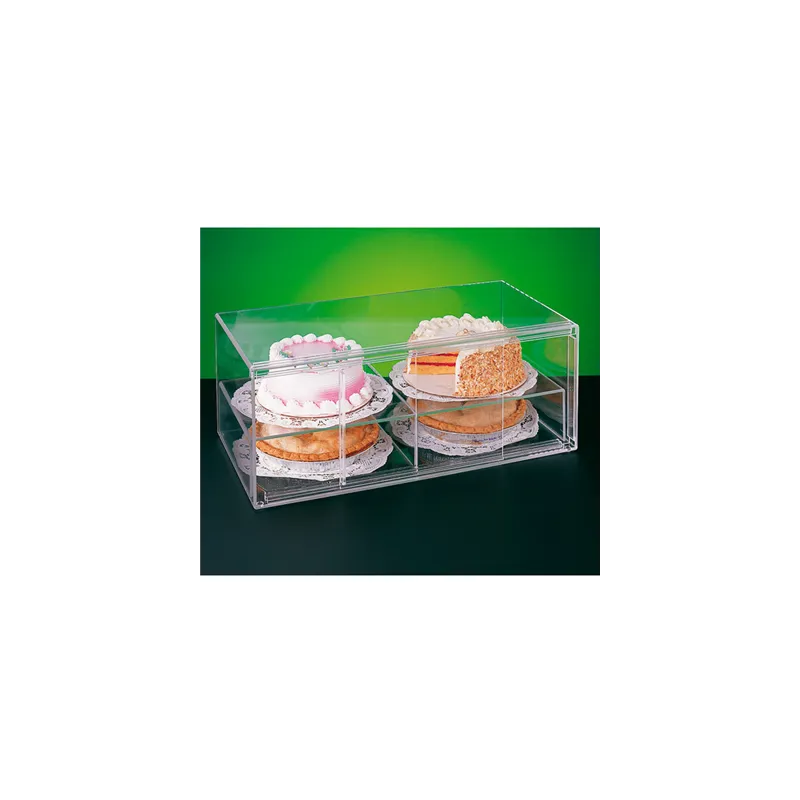 PRÉSENTOIR PÂTISSERIE ALLONGÉ 2 NIVEAUX 64x33x25,5 CM TRANSPARENT ACRYLIQUE (1 UNITÉ) PRÉSENTOIR PÂTISSERIE ALLONGÉ 2 NIVEAUX 64x33x25,5 CM TRANSPARENT ACRYLIQUE (1 UNITÉ)