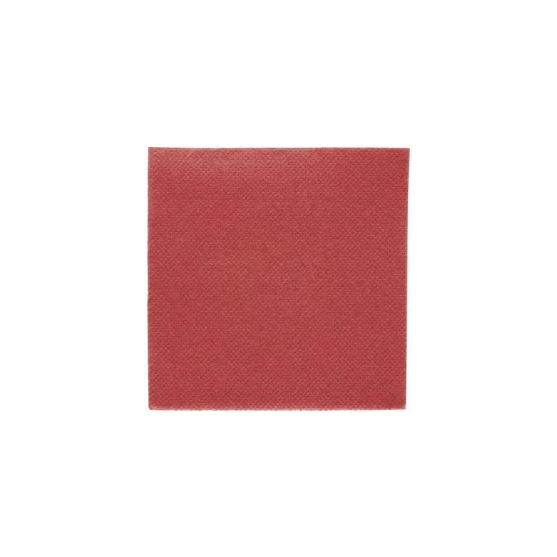 SERVIETTES ECOLABEL DOUBLE POINT  18 G/M2 20x20 CM BORDEAUX OUATE (2400 UNITÉ)