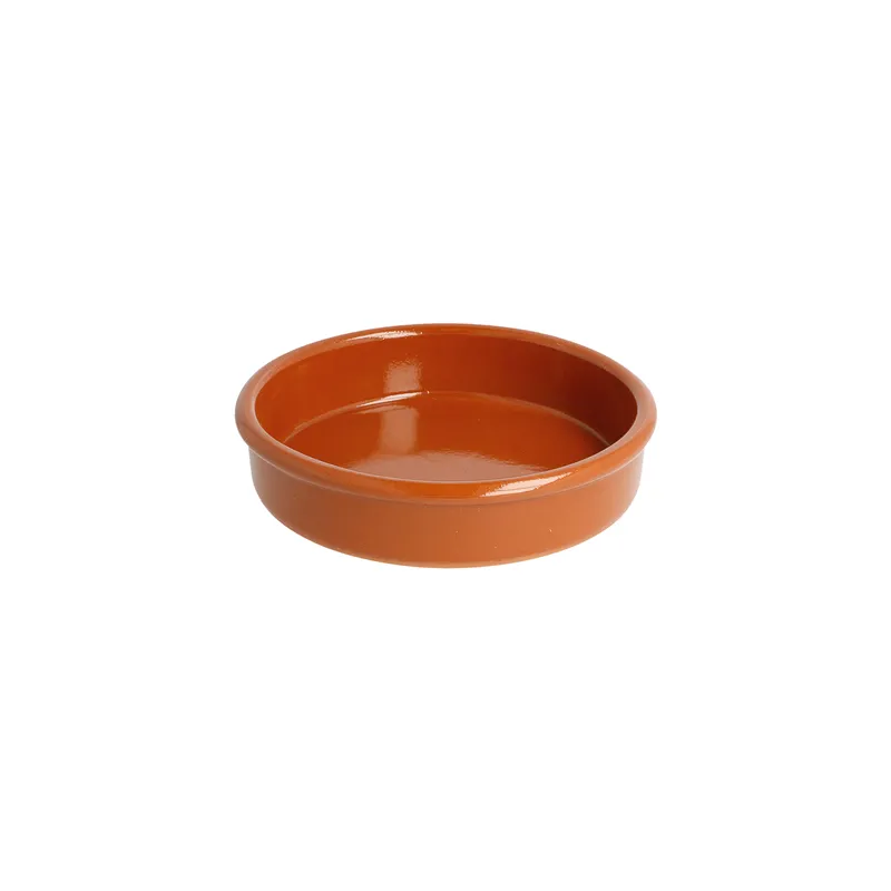 RÉCIPIENTS EN FAÏENCE POUR CRÈME CATALANE  220 ML Ø 12x2,6 CM MARRON ROUGEATRE CERAMIQUE (44 UNITÉ)