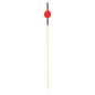 PIQUES "ROUGE ET NOIR" BAMBOO 12 (h) CM NATUREL BAMBOU (100 UNITÉ) PIQUES "ROUGE ET NOIR"