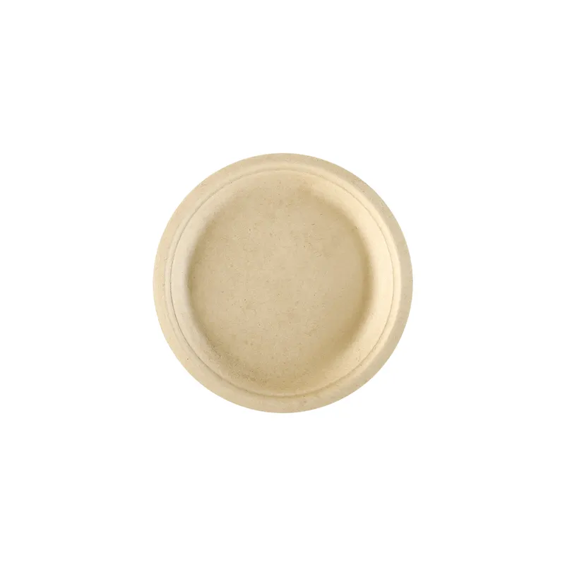 ASSIETTES BIONIC  Ø 18x1,8 CM NATUREL BAGASSE (1000 UNITÉ)