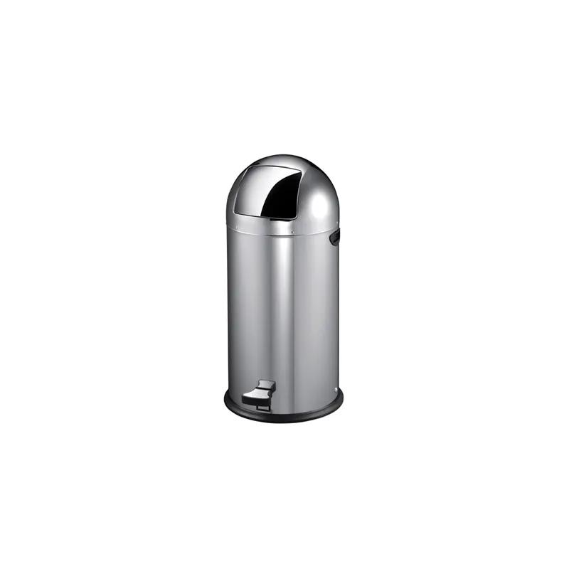 POUBELLE PUSH AVEC PÉDALE  52 L Ø 38x89 CM ARGENTE INOX (1 UNITÉ)
