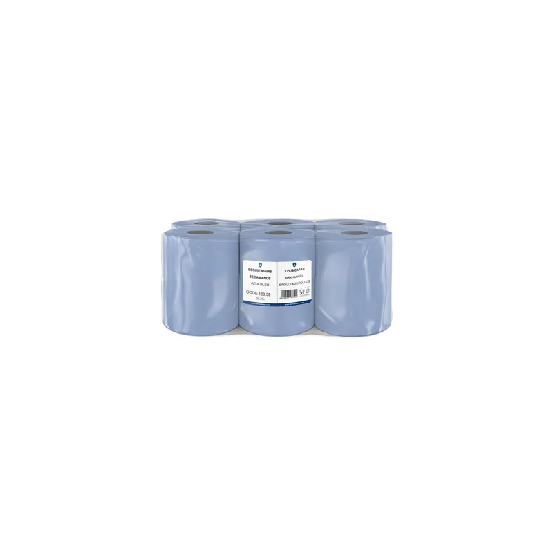 SERVIETTE MAXI BARRIL ECOLABEL 2 PLIES  20 G/M2 Ø 20x21,6 CM BLEU OUATE (6 UNITÉ)