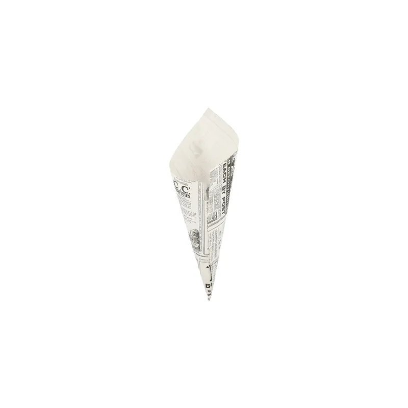 SACHETS EN POINTE 'TIMES' 100 G 70 G/M2 24x17 CM BLANC PARCH.INGRAISSABLE (2000 UNITÉ)