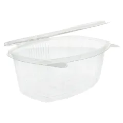 RÉCIPIENTS + COUVERCLE  1 L 17,7x12,5x8,5 CM TRANSPARENT RPET (400 UNITÉ)