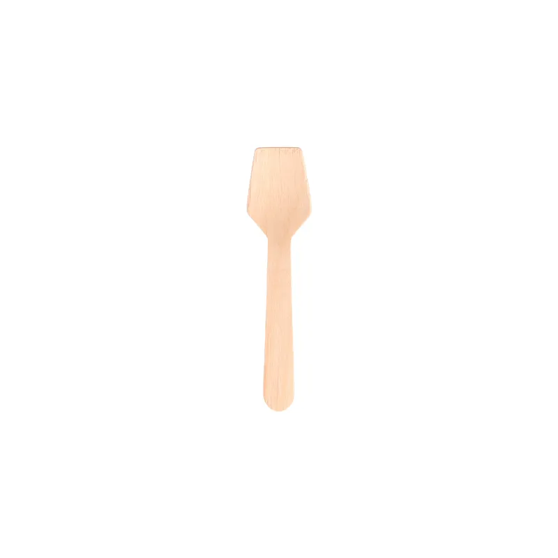 PETITES CUILLÈRES POUR GLACES WOOD  9,5 CM NATUREL BOIS (100 UNITÉ)