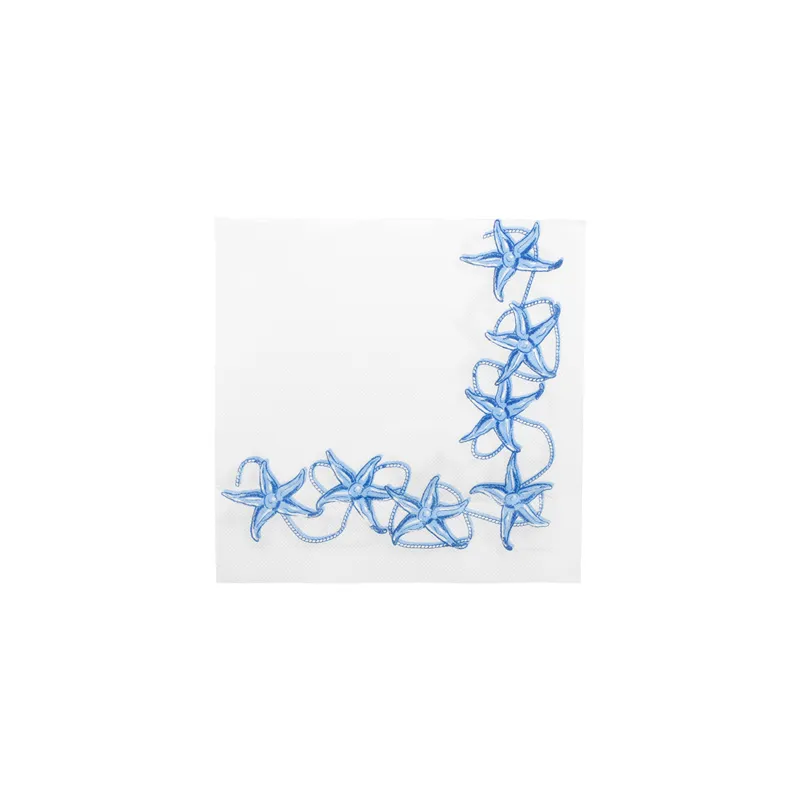 SERVIETTES ECOLABEL DOUBLE POINT 'ANTIBES' 18 G/M2 40x40 CM BLANC OUATE (1200 UNITÉ)