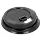 COUVERCLES HAUTS POUR GOBELETS 120 ML Ø 6,2 CM NOIR PS (1000 UNITÉ) COUVERCLES HAUTS POUR GOBELETS