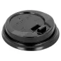 COUVERCLES HAUTS POUR GOBELETS 120 ML Ø 6,2 CM NOIR PS (1000 UNITÉ) COUVERCLES HAUTS POUR GOBELETS