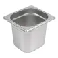 BAC GASTRONOME 1/6 1,9 L 17,6x16,2x15 CM ARGENTE INOX (1 UNITÉ) BAC GASTRONOME 1/6