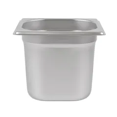 BAC GASTRONOME 1/6  1,9 L 17,6x16,2x15 CM ARGENTE INOX (1 UNITÉ)
