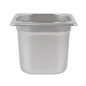 BAC GASTRONOME 1/6 1,9 L 17,6x16,2x15 CM ARGENTE INOX (1 UNITÉ) BAC GASTRONOME 1/6