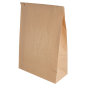 SACS SOS AUTO-FERMETURE AVEC FENÊTRE 2500 GR 60 G/M2 + 25µ OPP 15,5+7x24,2 CM NATUREL KRAFT (500 UNITÉ)