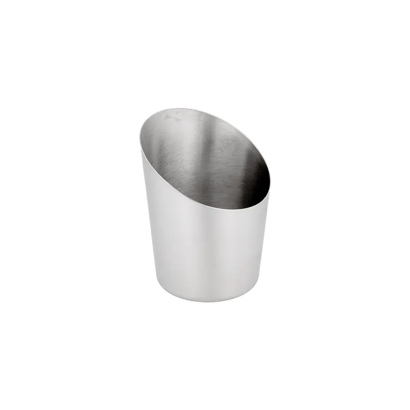 POTS À FRITES TRONQUÉS, LISSES ARTINOX  Ø 8,5x8,5 CM ARGENTE INOX (12 UNITÉ)