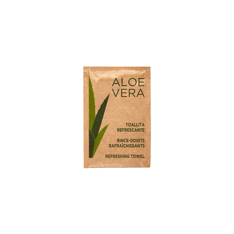 RINCE-DOIGTS RAFRAÎCHISSANTS ALOE VERA  6x8 CM BLANC CELLULOSE (2000 UNITÉ)