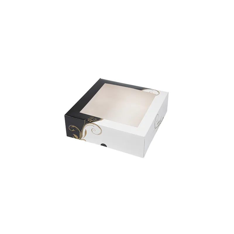BOÎTES PÂTISSERIES AVEC FENÊTRE THEPACK 'CLASSIC' 23x23x7,5 CM BLANC CARTON NANO-MICRO (200 UNITÉ) BOÎTES PÂTISSERIES AVEC FENÊTRE THEPACK 'CLASSIC' 23x23x7,5 CM BLANC CARTON NANO-MICRO (200 UNITÉ)