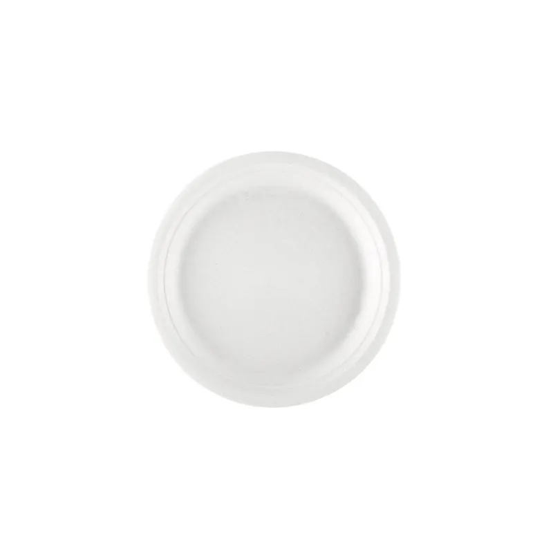 ASSIETTES BIONIC  Ø 26x2,1 CM BLANC BAGASSE (500 UNITÉ)