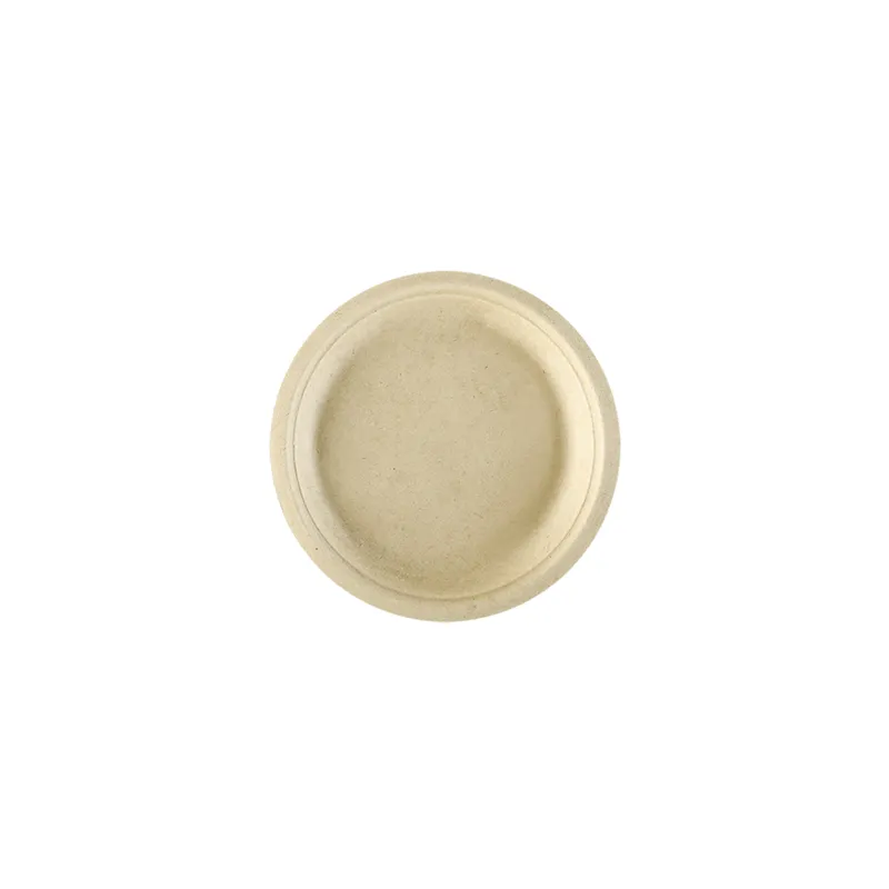 ASSIETTES BIONIC  Ø 26x2,1 CM NATUREL BAGASSE (500 UNITÉ)