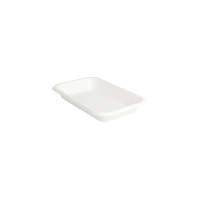 PLATEAUX BIONIC 350 ML 18x12x2,5 CM BLANC BAGASSE (600 UNITÉ)