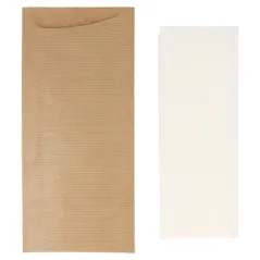 SACS COUVERTS + SERV. AIRLAID BLANC