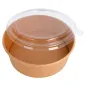 COMBO SALADIERS + COUVERCLES PET 1300 ML - 43,3 oz 320 + 18 PE G/M2 Ø 18,4/16x6,6 CM NATUREL KRAFT (200 UNITÉ) COMBO SALADIERS + COUVERCLES PET