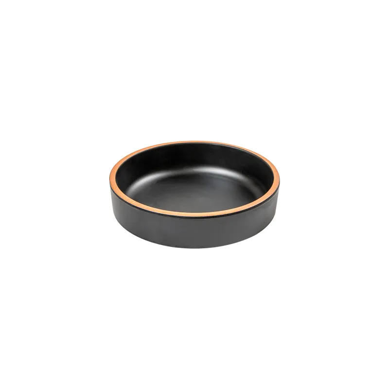 ASSIETTES CREUSES ASAMI WARE 450 ML Ø15,3x4,3 CM NOIR MÉLAMINE (12 UNITÉ)