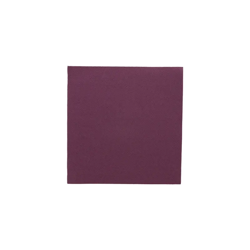 SERVIETTES ECOLABEL DOUBLE POINT  18 G/M2 39x39 CM PRUNE OUATE (1200 UNITÉ)